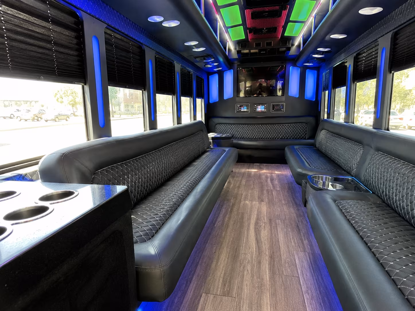 st paul 15 passenger party bus inside