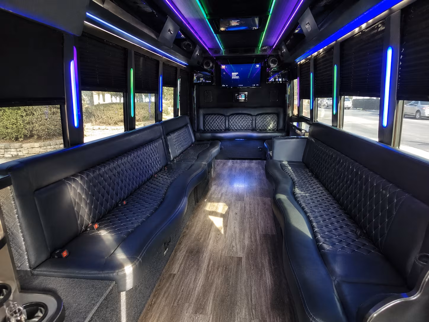 st paul 15 passenger party bus interior