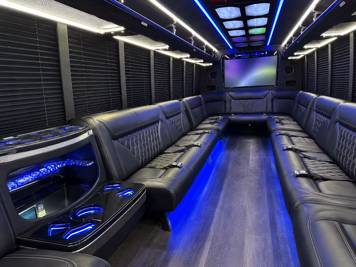 st paul 20 passenger party bus inside