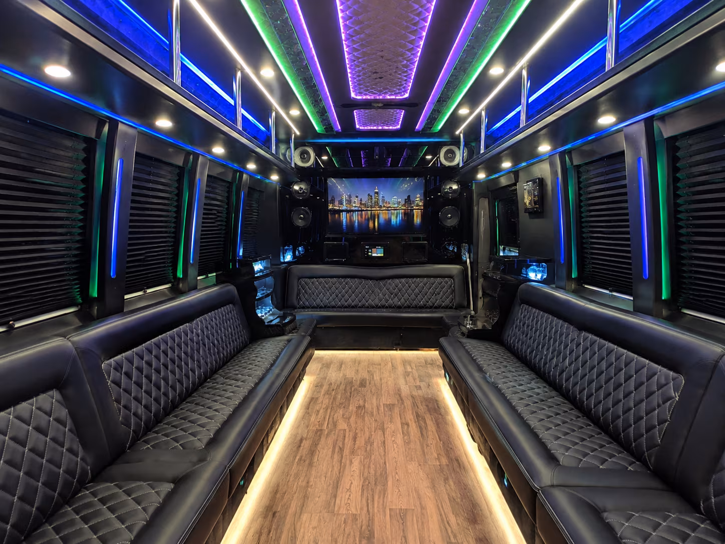 st paul 25 passenger party bus interior