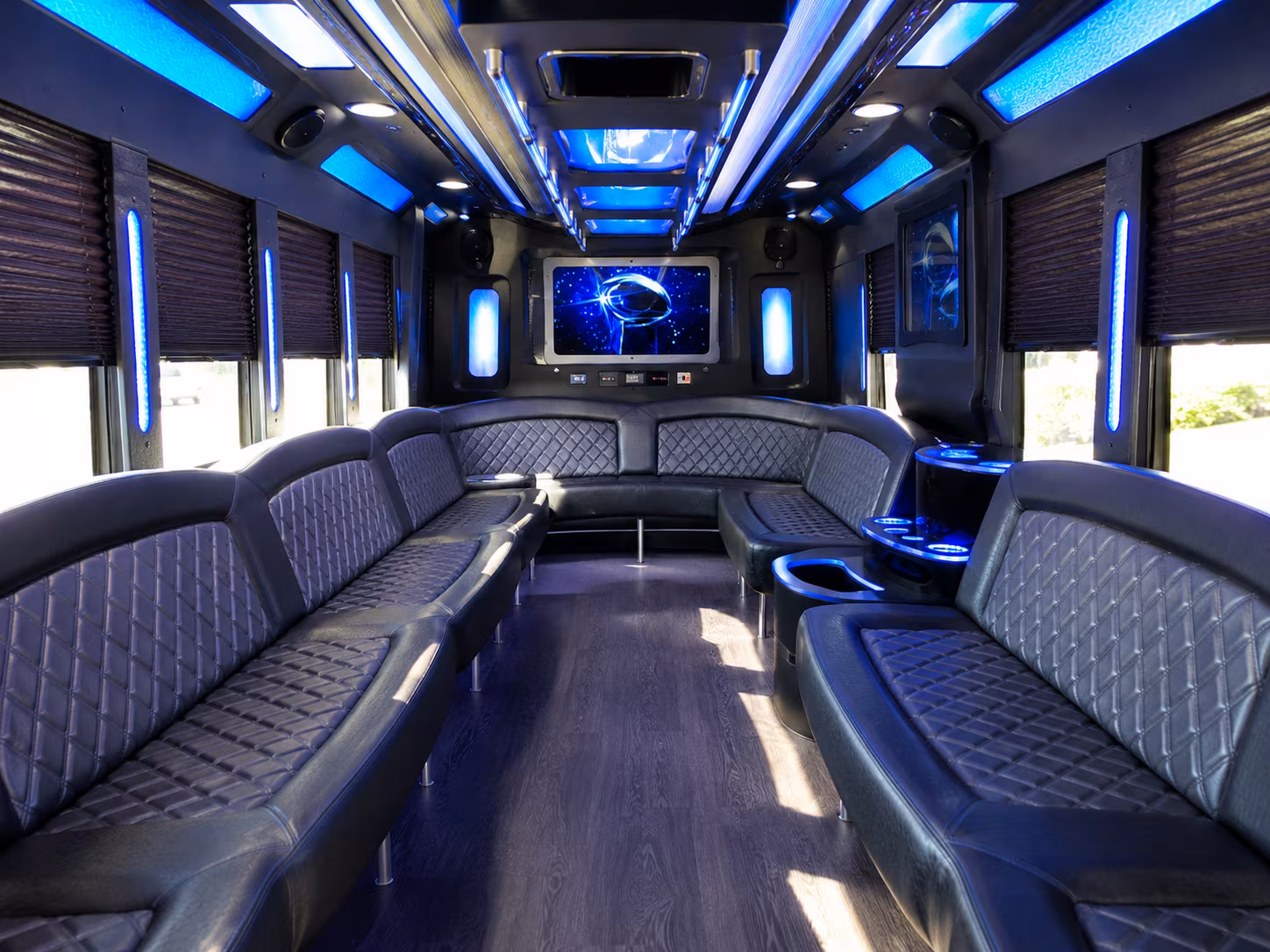 st paul 28 passenger party bus inside