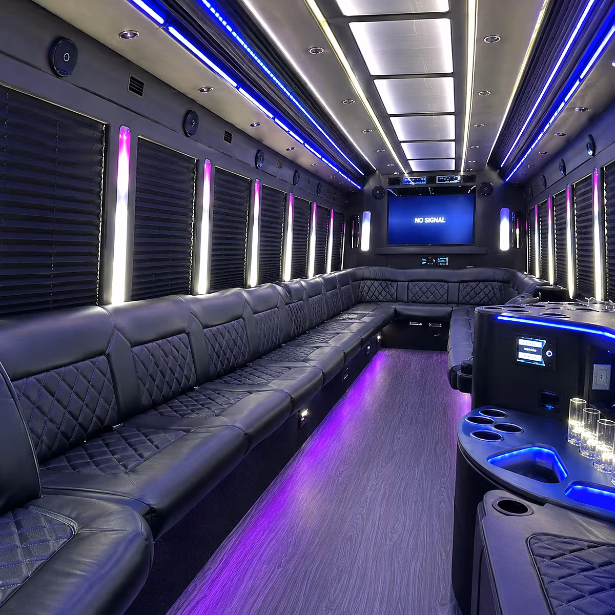 st paul 30 passenger party bus inside