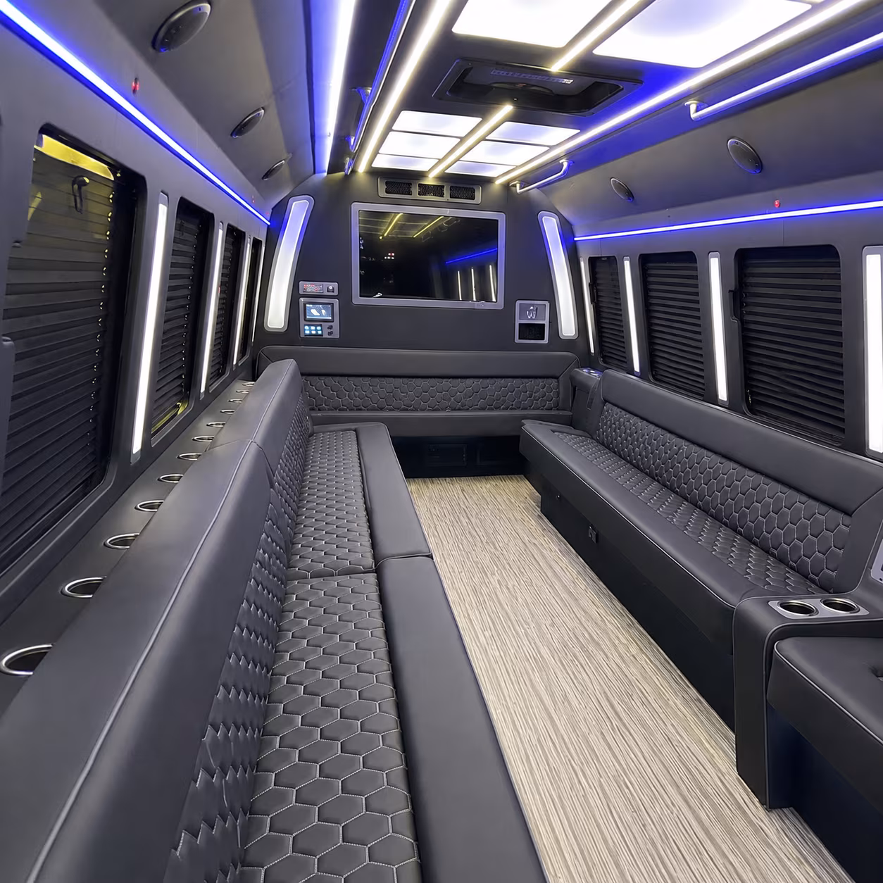 st paul 40 passenger party bus inside
