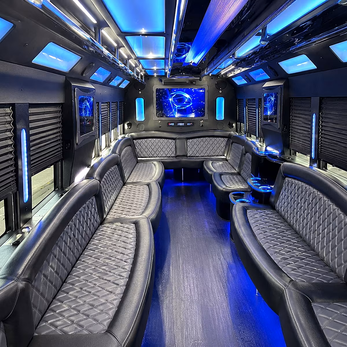 st paul 50 passenger party bus interior