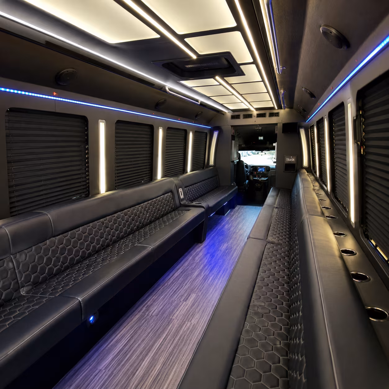 st paul party bus rental interior